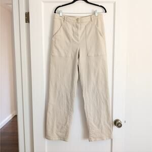 Aritzia Cream Wide Leg Pants